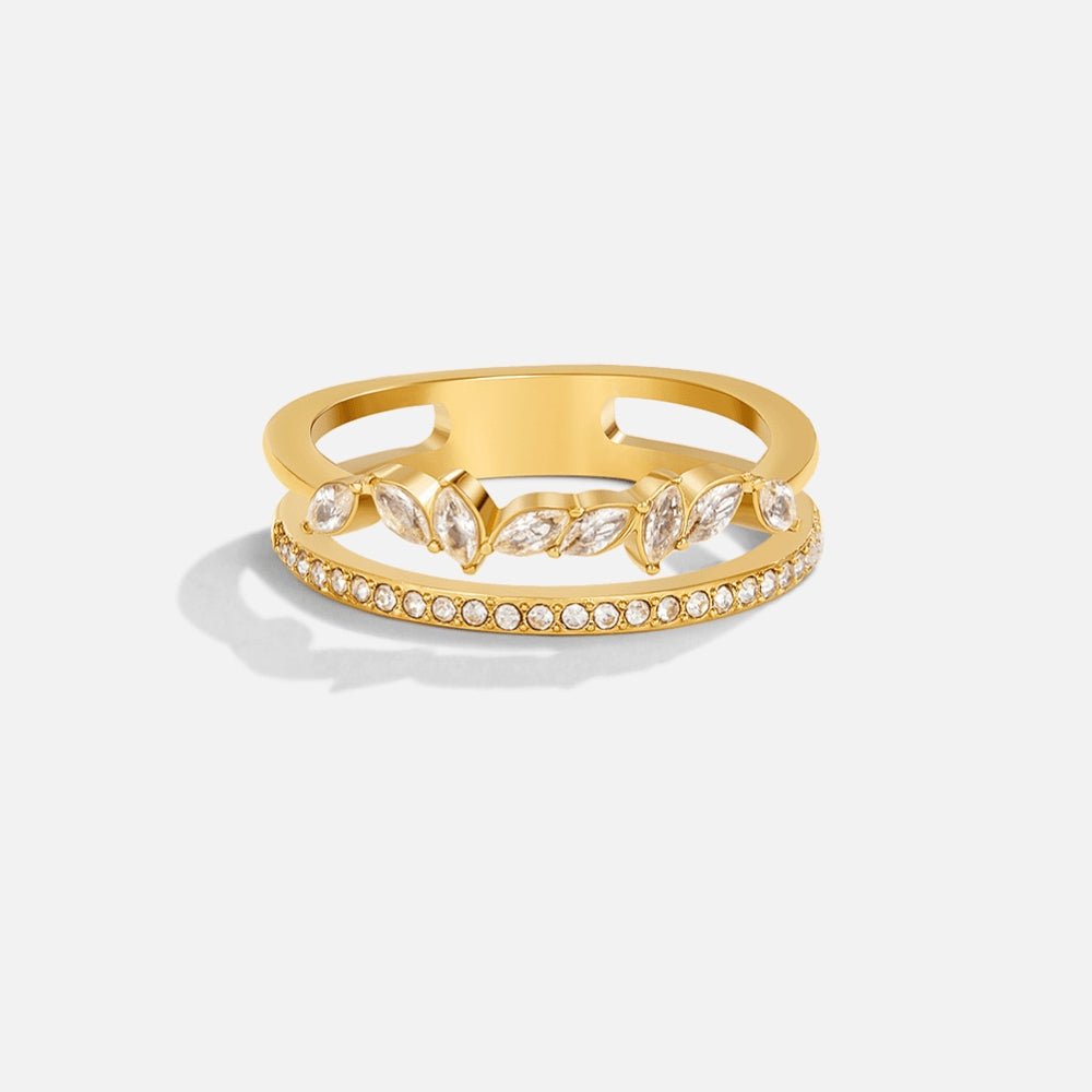 Anillo de Cristal Mia de Oro de 18K