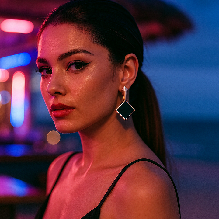 Pendientes Dazzle Midnight Square