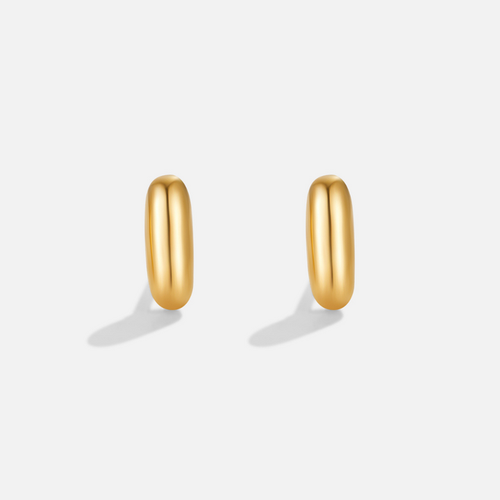 Pendientes de Letras de Burbuja Dorada