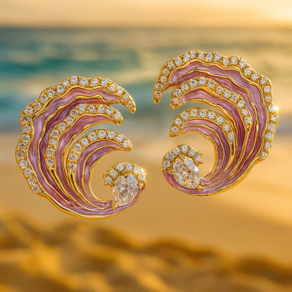 Ocean Breeze | Pendientes Onda Azul
