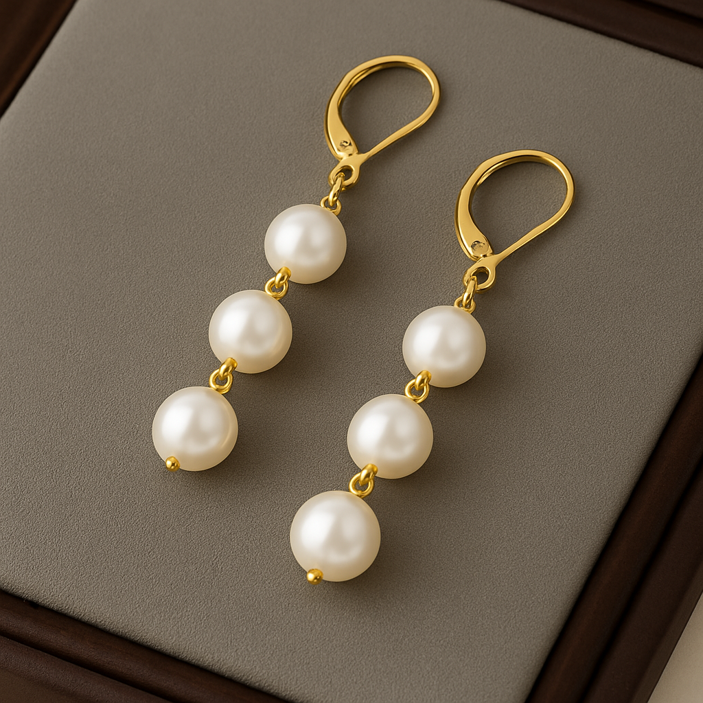 Elegancia Costera | Pendientes Colgantes con Perla