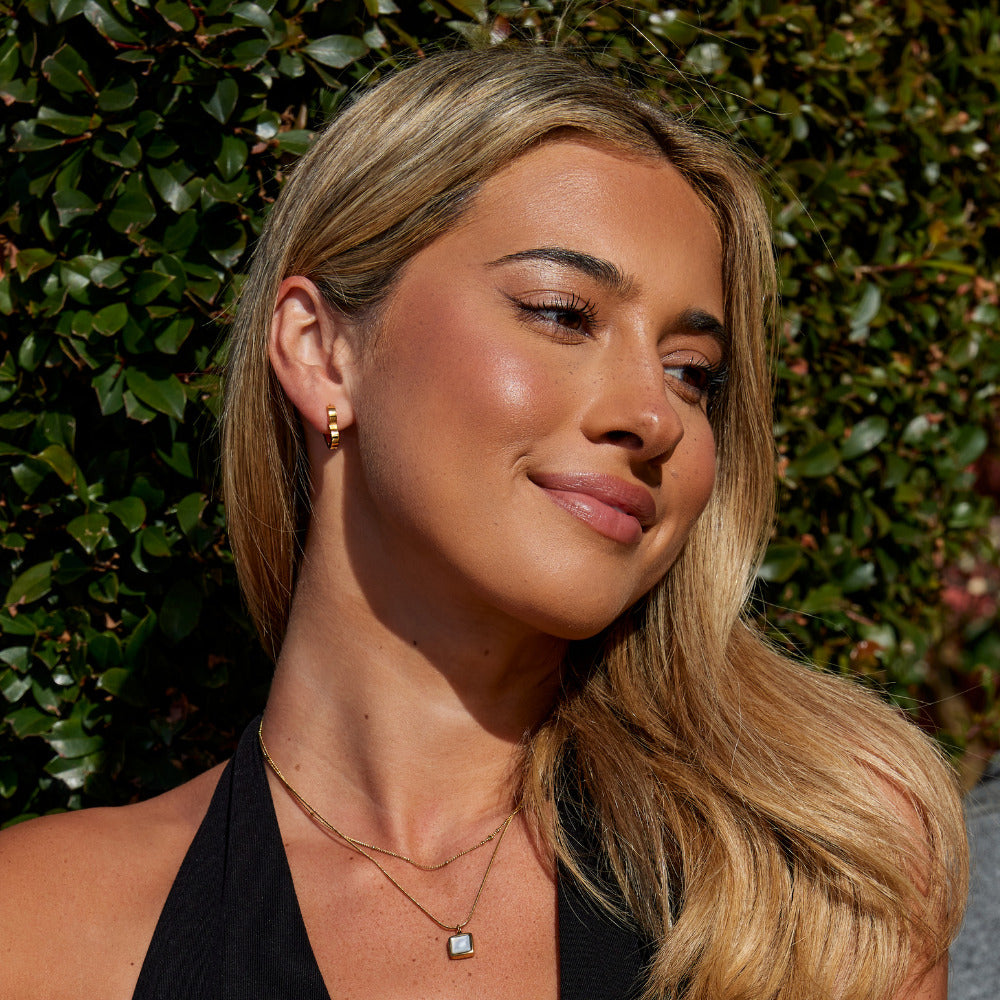 Pendientes de aro dorados Mary Heart