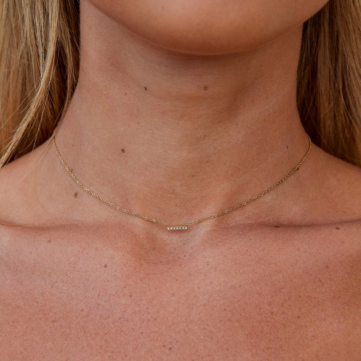 Collar con Colgante de Barra de Cristal Missy