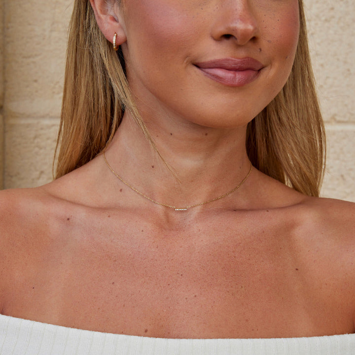 Collar con Colgante de Barra de Cristal Missy