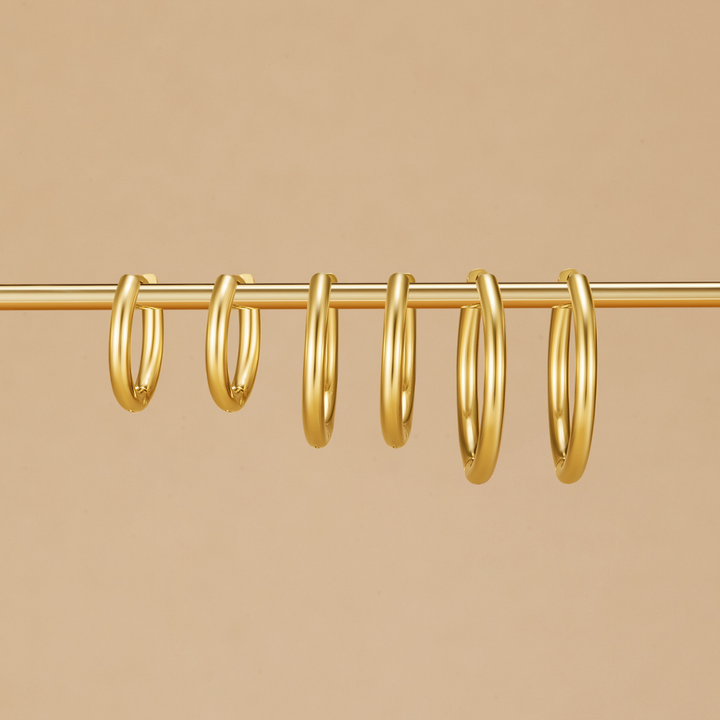 Conjunto de Pendientes Triple Aro