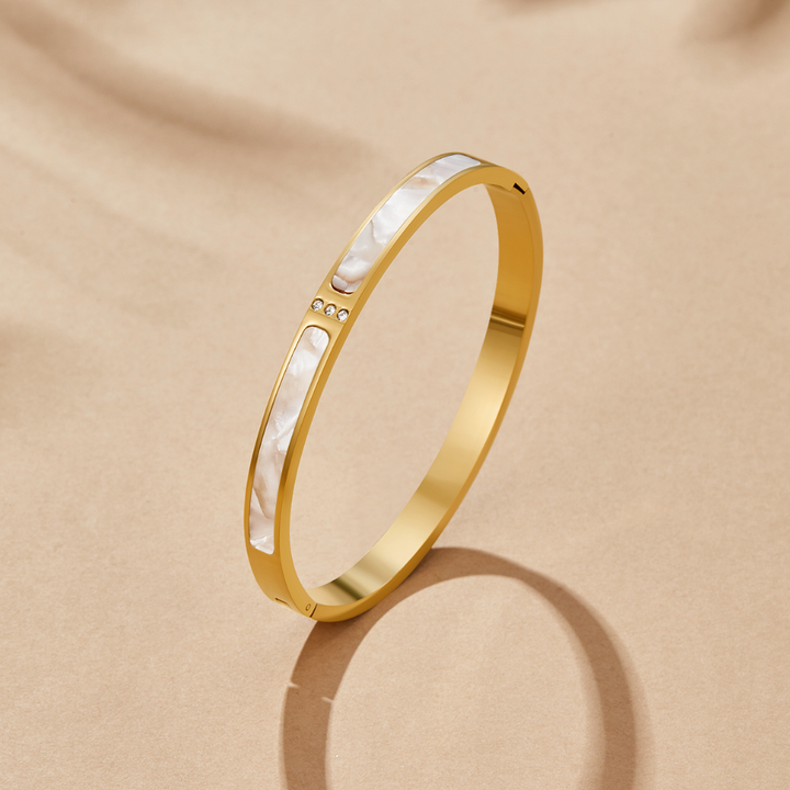 Brazalete de Oro Blanco Sahara