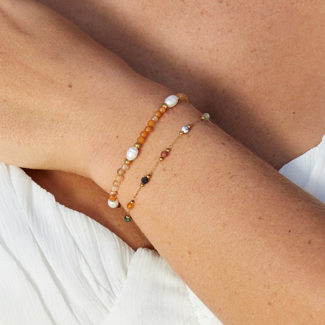 Pulsera de Ágata y Perla