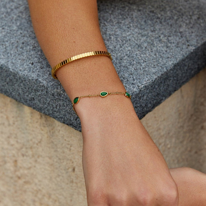Pulsera de Piedra Verde de Arizona