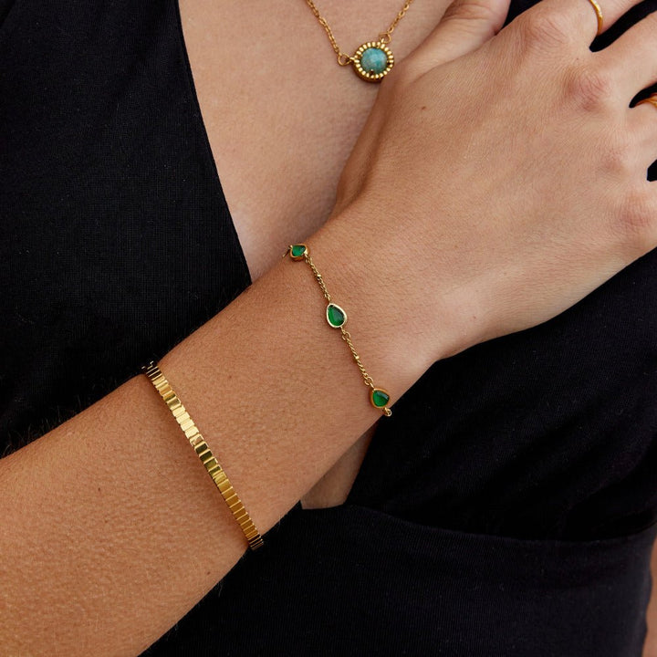 Pulsera de Piedra Verde de Arizona