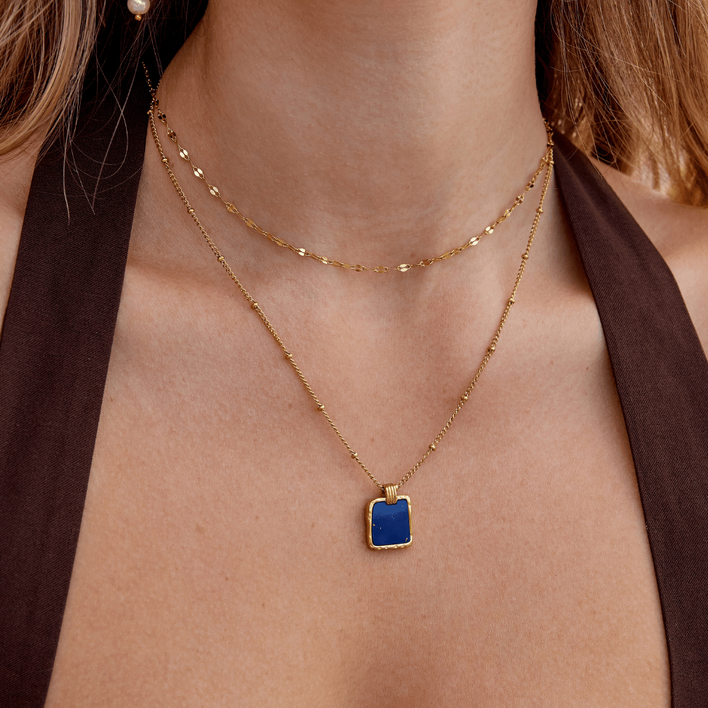 Collar Colgante Radiante Astoria Azul