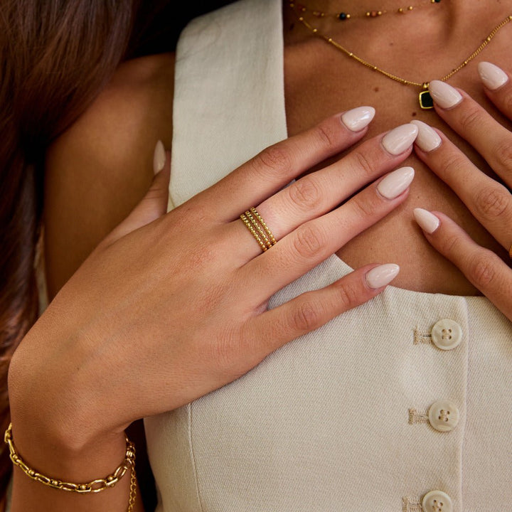 Anillo de Oro de Ohio con Perlas