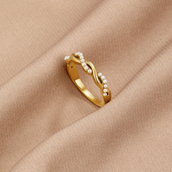 Anillo Bella Twist Pearl
