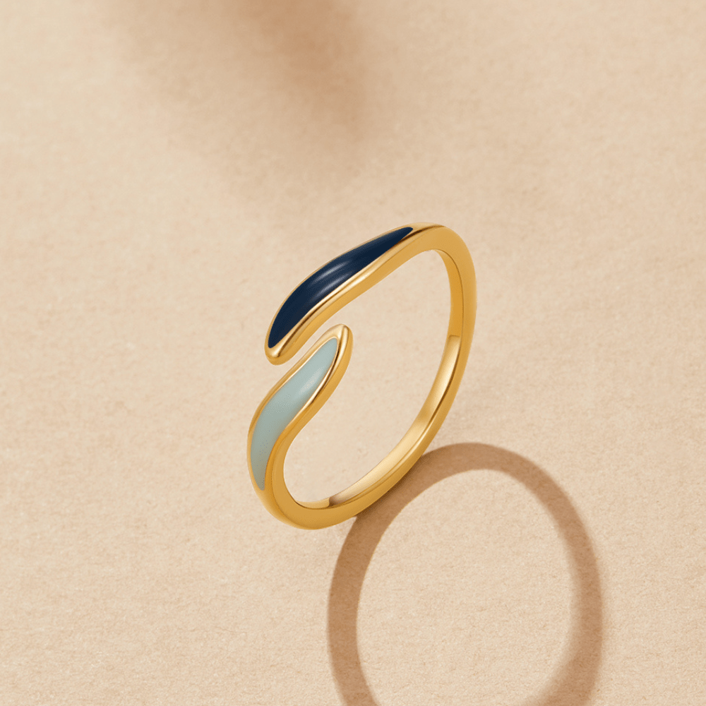 Anillo Envoltura de Olas del Océano Azul