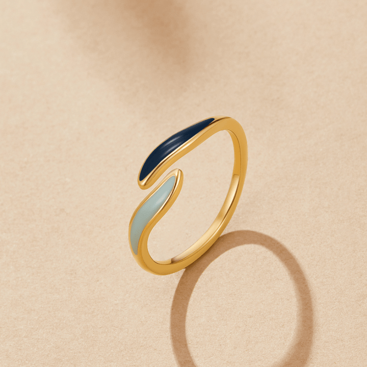 Anillo Envoltura de Olas del Océano Azul