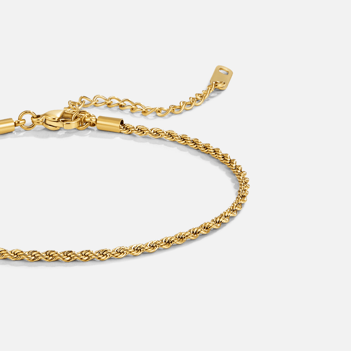 Tobillera de Cadena Torcida Calla Gold