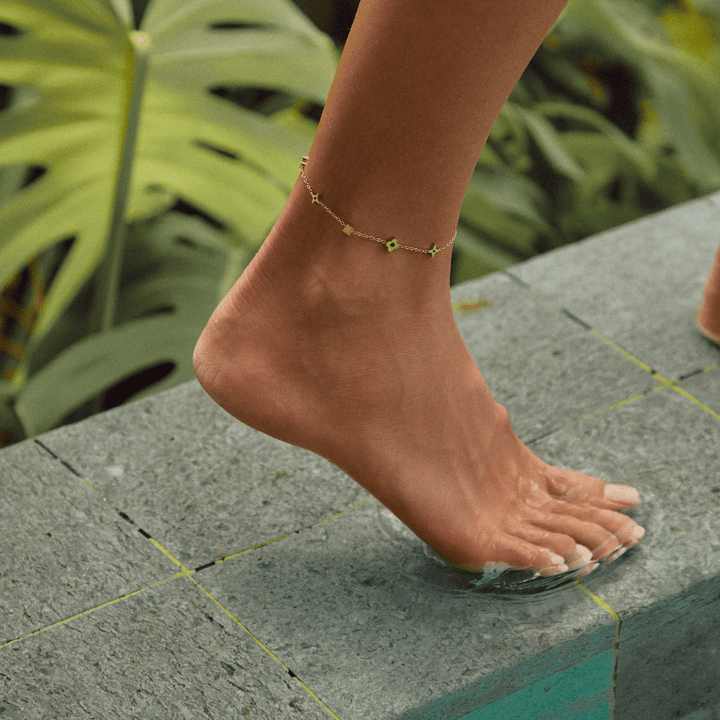 Charms Ankle de Brillo Dorado de Charlie