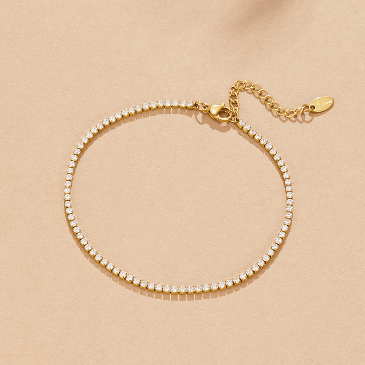 Pulsera de Tobillo Cordelia Gold Tennis