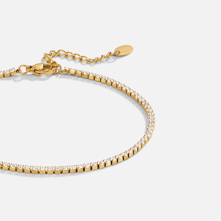 Pulsera de Tobillo Cordelia Gold Tennis