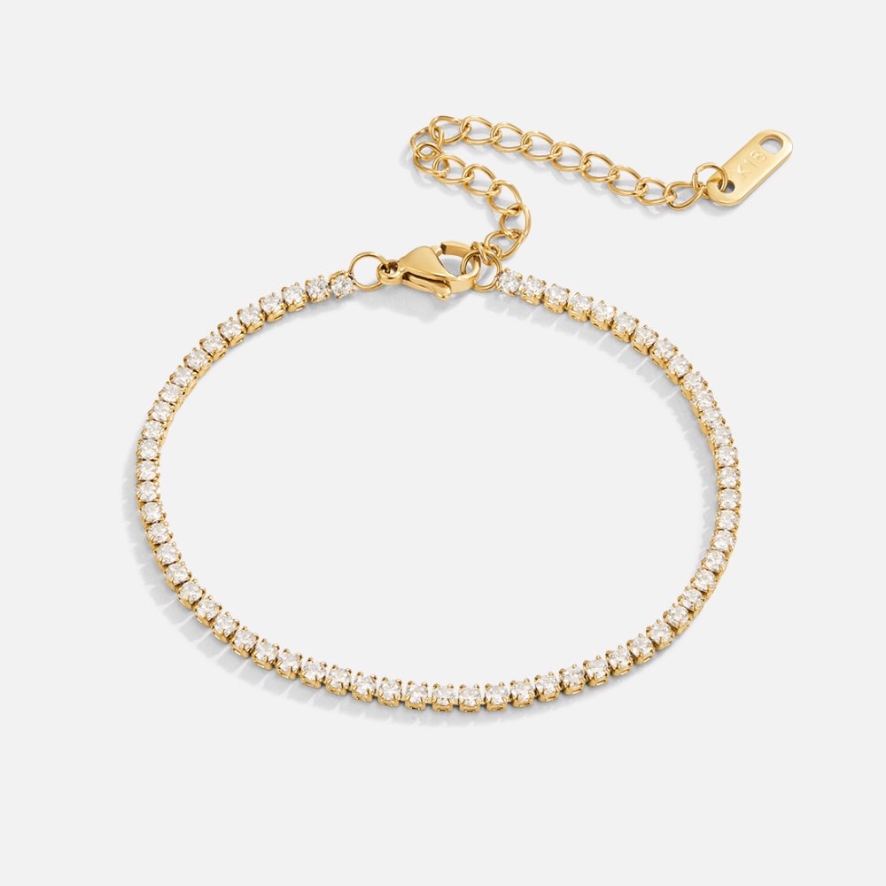 Encanto de Tenis Radiante: Pulsera Cordelia