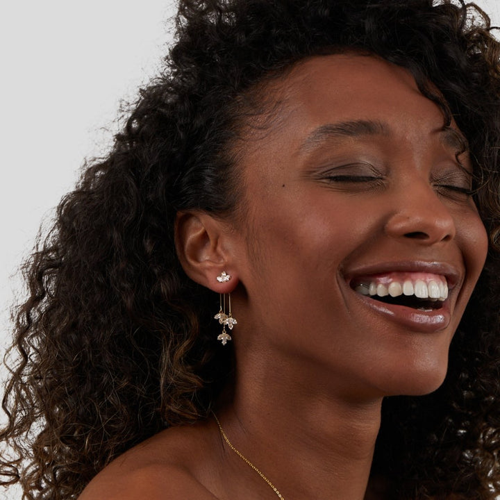 Pendientes Cascada de Loto Radiante