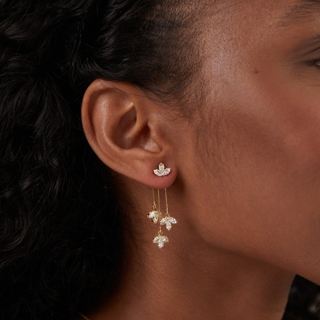 Pendientes Cascada de Loto Radiante