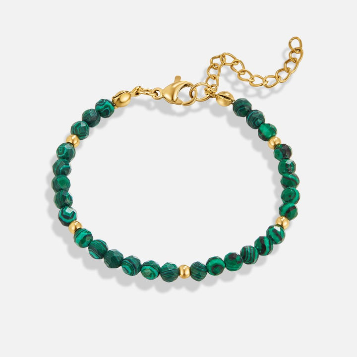 Pulsera de cuentas verde esmeralda