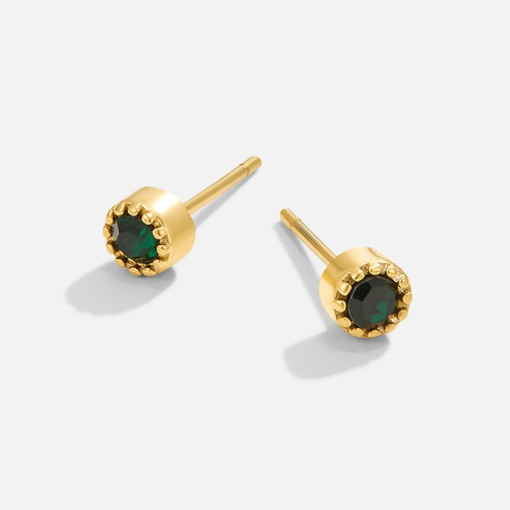 Pendientes de Stud Verde Esmeralda