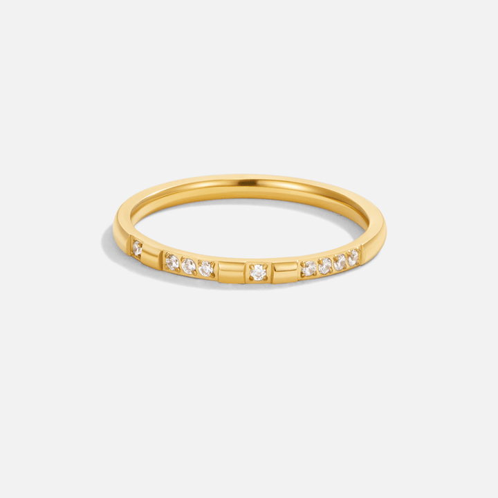 Anillo de Cristal y Oro Emery