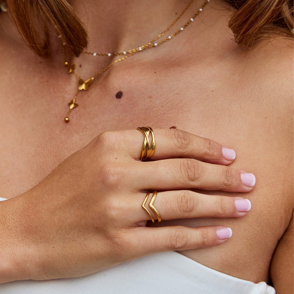 Anillo de Oro Maisie Entrelazado