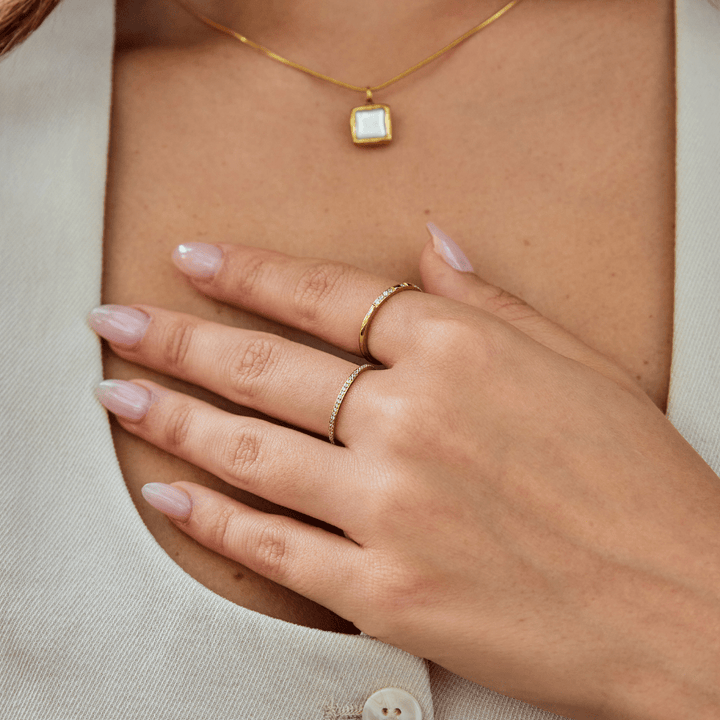 Anillo de Cristal Eternity 18K