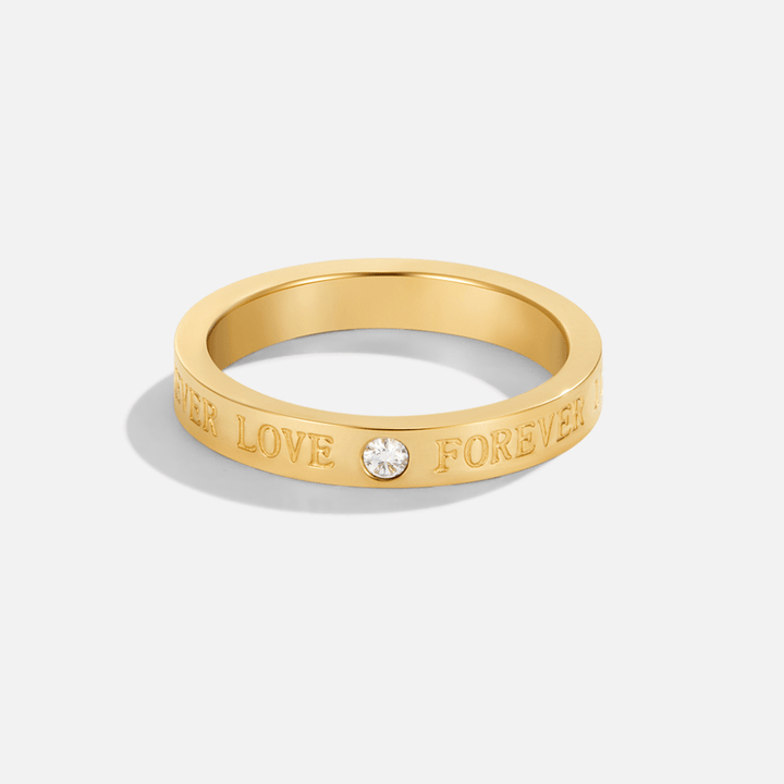 Anillo de Cristal de Amor Eterno en Oro