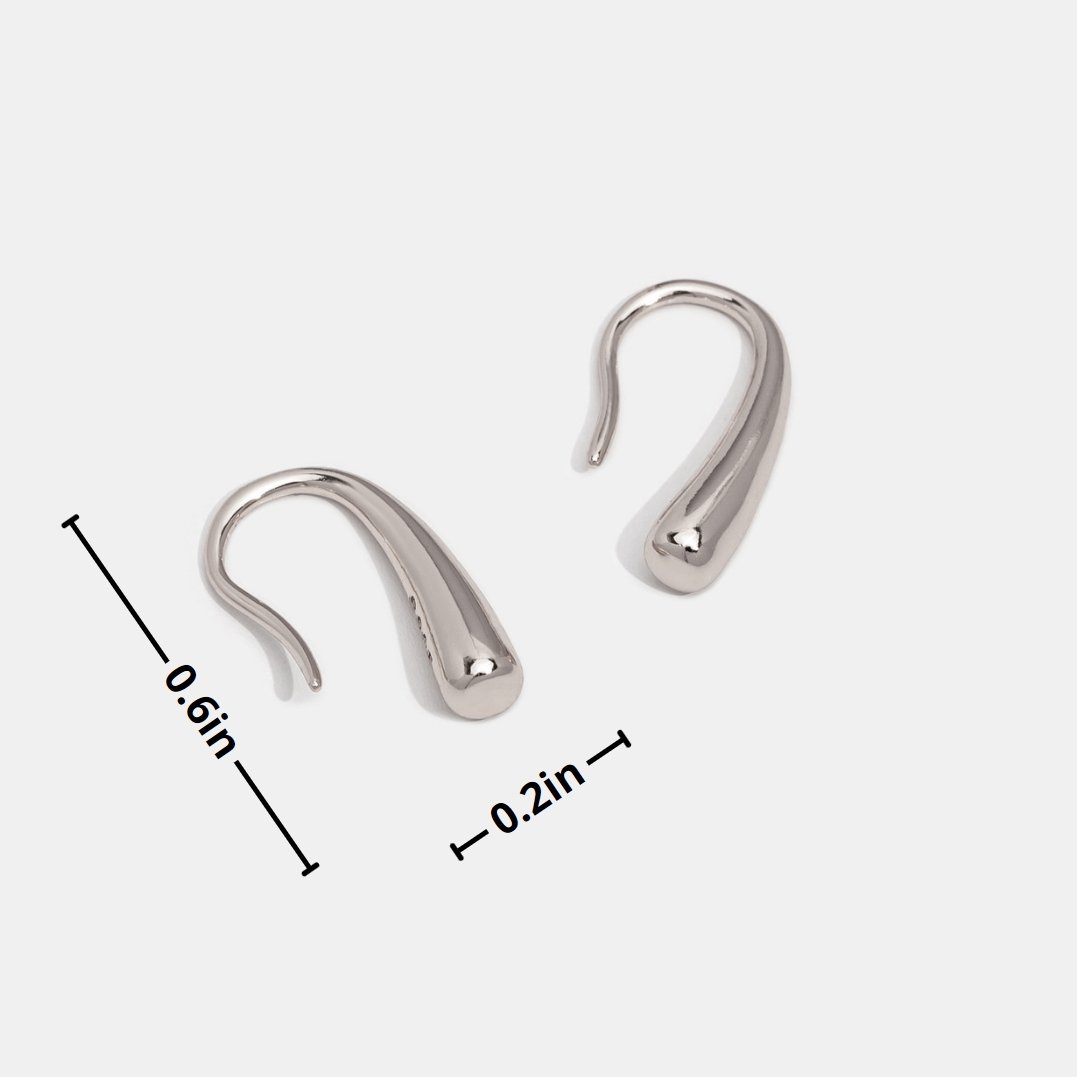 Pendientes de Plata con Gota de Agua Francesca