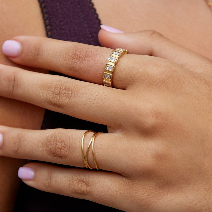 Anillo de Cristal Cuadrado Gigi