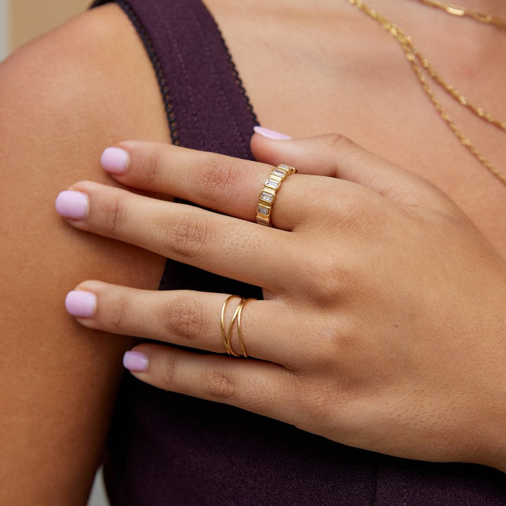 Anillo de Cristal Cuadrado Gigi