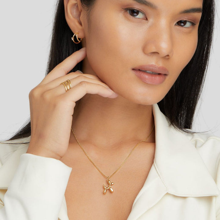 Collar de Animal de Globo Dorado