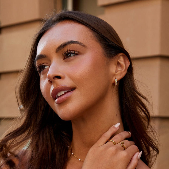 Pendientes de Aro de Perla Eula en Oro