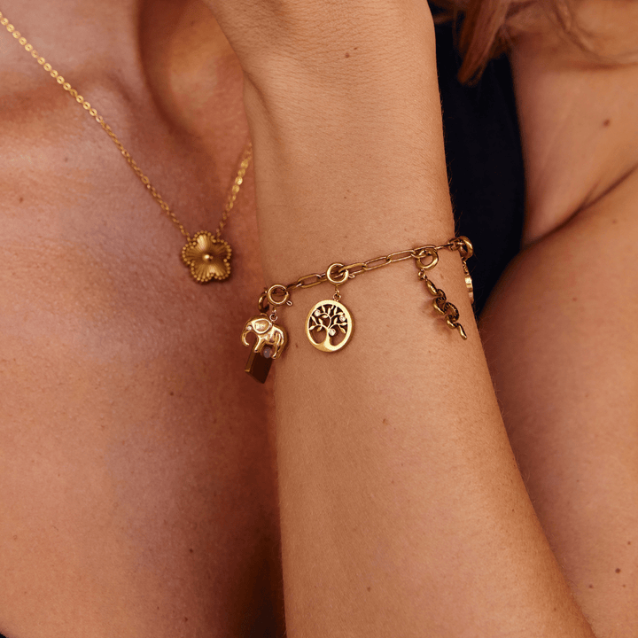 Encanto del Árbol de la Vida Dorado