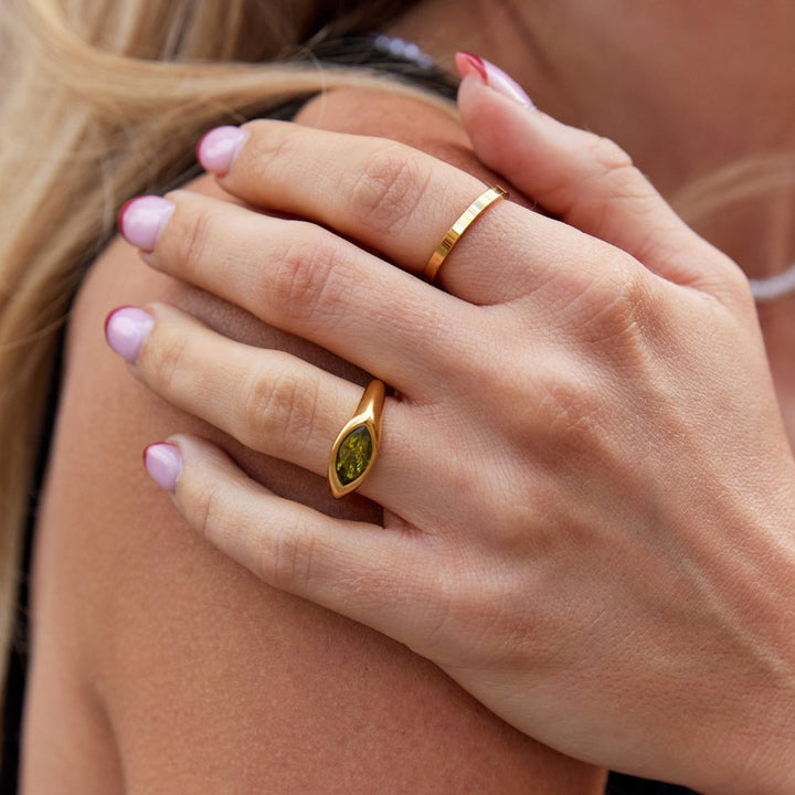 Anillo de Cristal Verde de Arizona