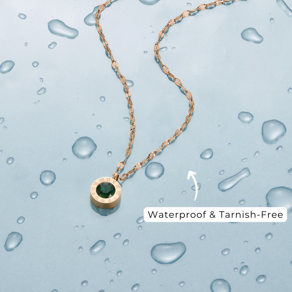 Collar Athena de Cristal Verde