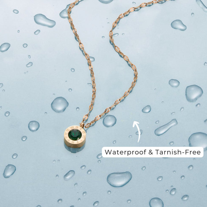 Collar Athena de Cristal Verde