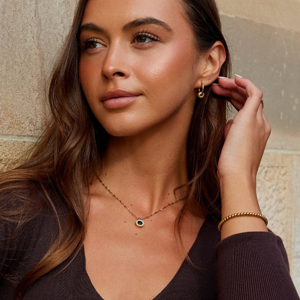 Collar Athena de Cristal Verde