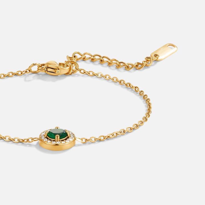 Pulsera de Cristal Esmeralda Verde