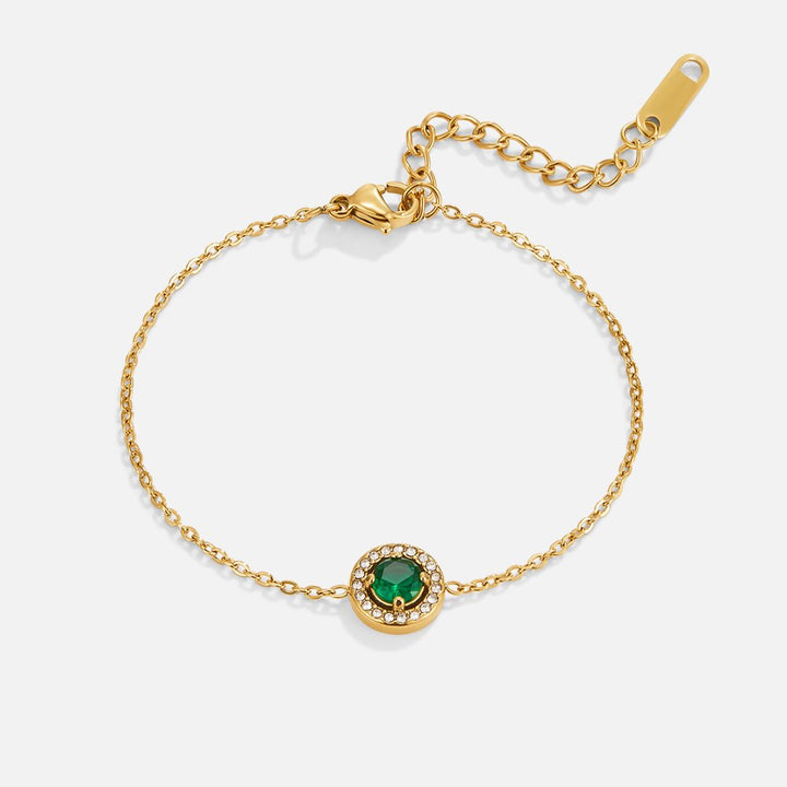 Pulsera de Cristal Esmeralda Verde