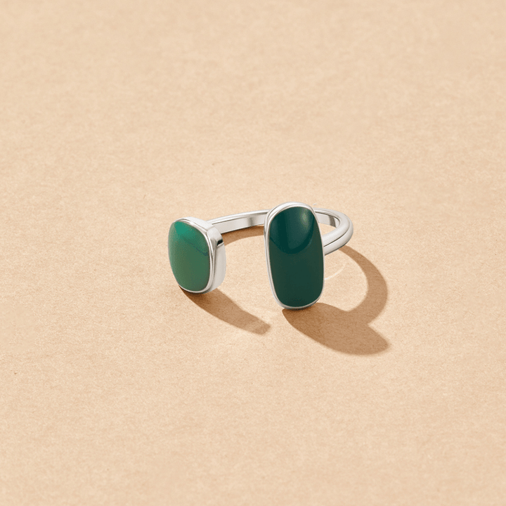 Anillo Envoltura de Plata de Sauce Verde