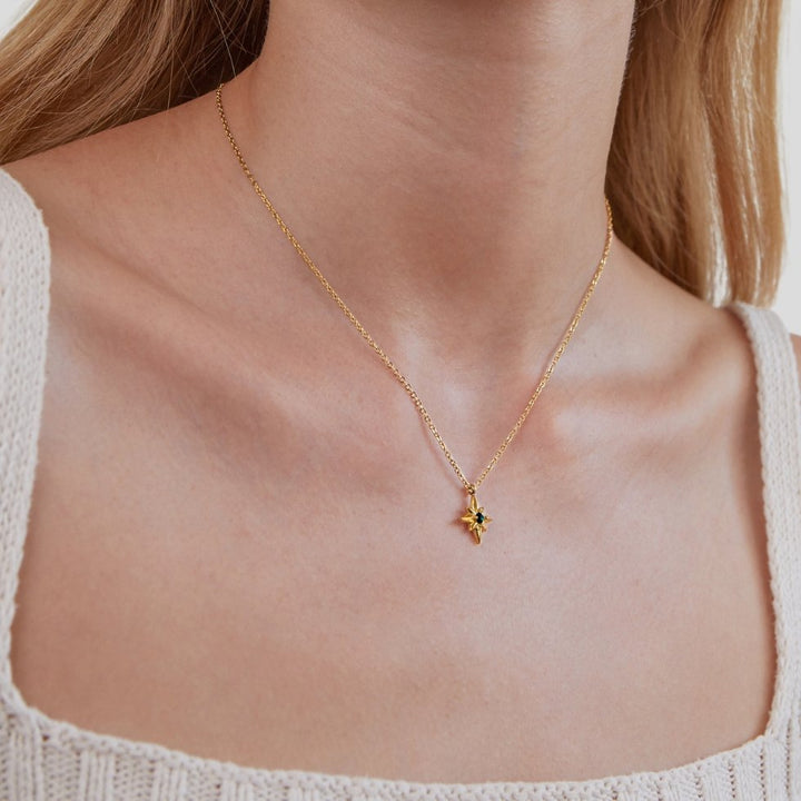 Collar de Cristal Esmeralda Estrella Guía