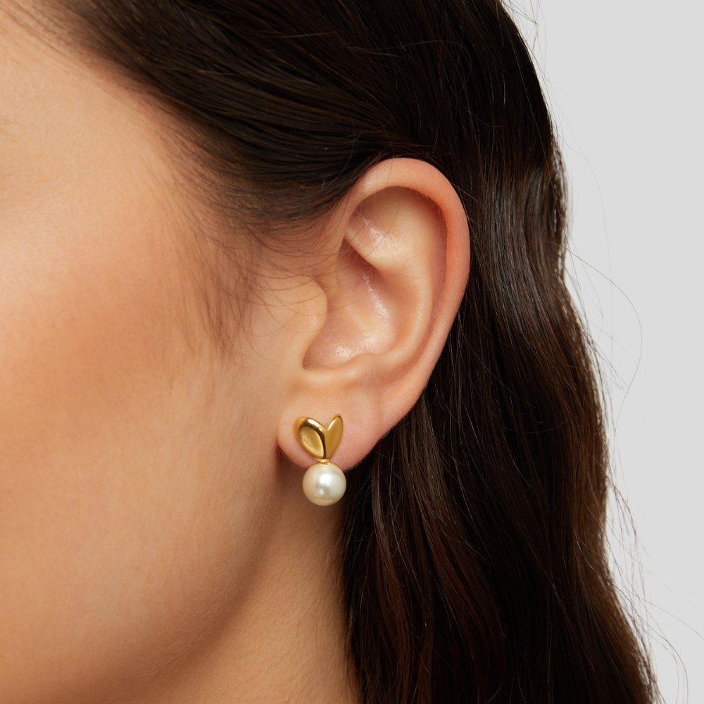 Pendientes de Corazón y Perla