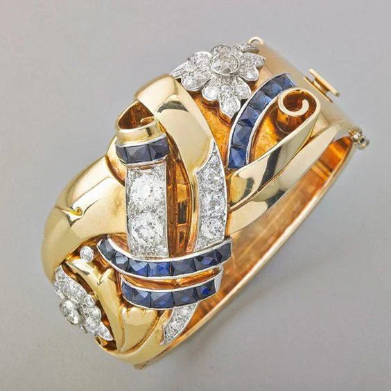 Anillo de Zirconia Vintage Dorado