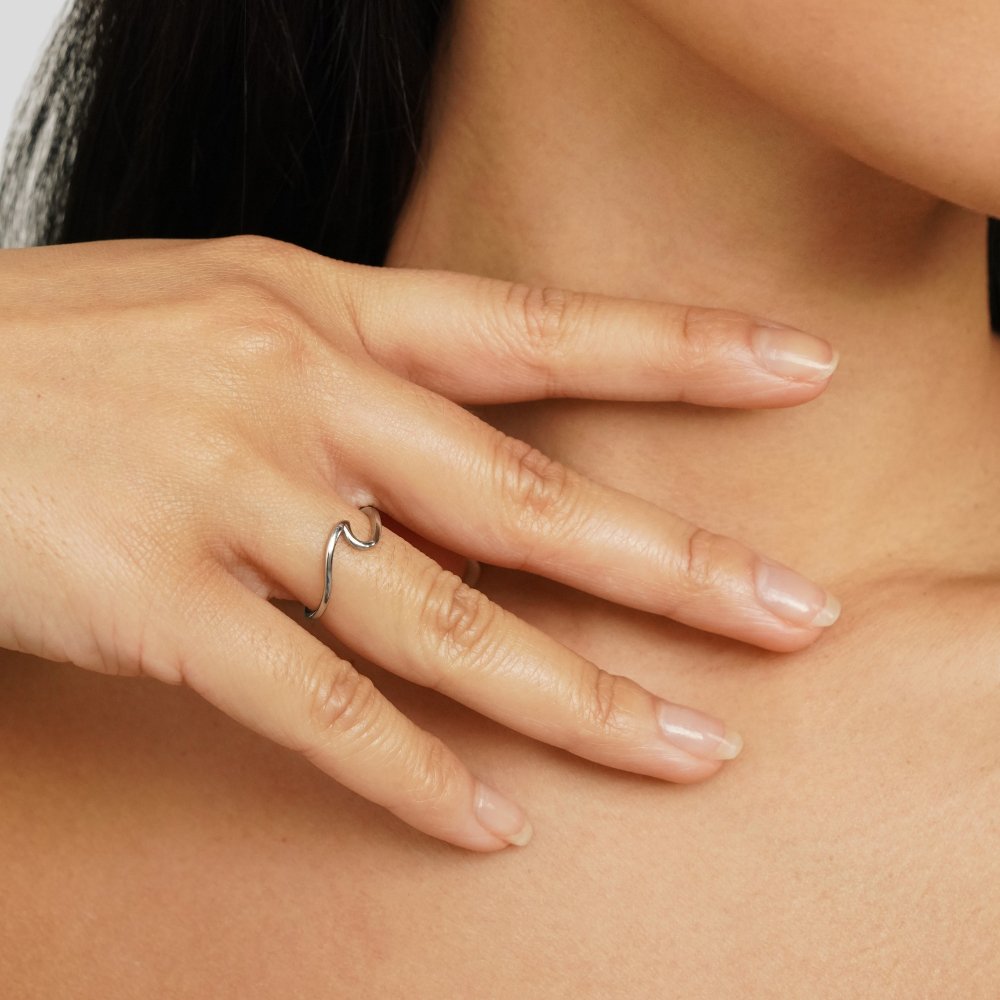 Anillo Imari Onda de Plata