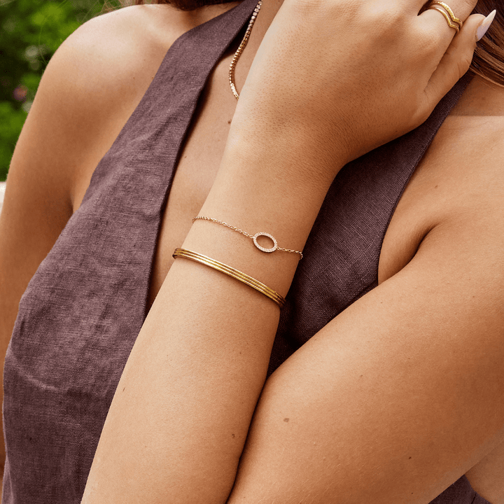 Pulsera Redonda de Cristal Kaia