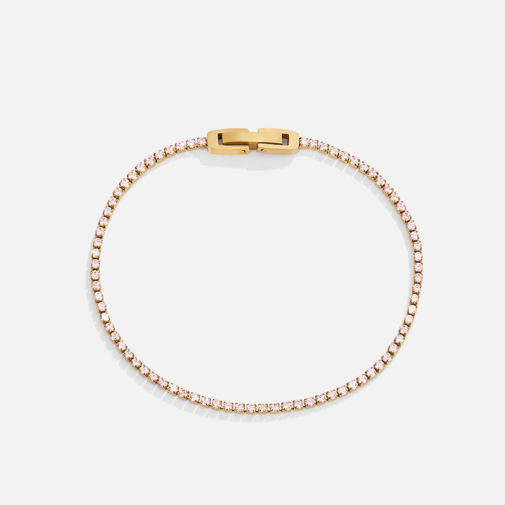 Pulsera de Cristal Rosa Kiera Gold